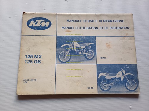 KTM 125 GS - MX 1984 manuale uso / officina …