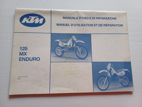 KTM 125 MX - 125 Enduro 1987 manuale uso / …
