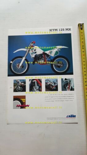 KTM 125 MX Cross 1991 depliant ITALIANO moto originale brochure