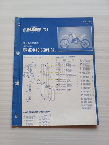KTM 125 MX.D - XC.E - XC.E-GS 1991 catalogo ricambi …
