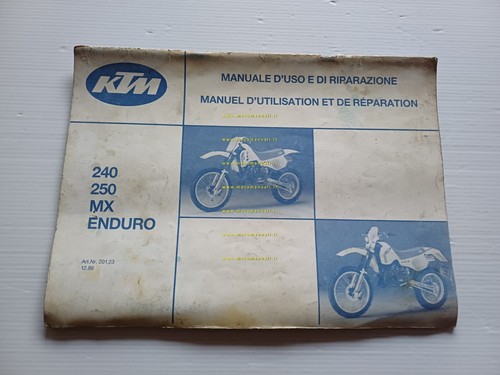 KTM 240 - 250 MX - Enduro 1986-87 manuale uso …