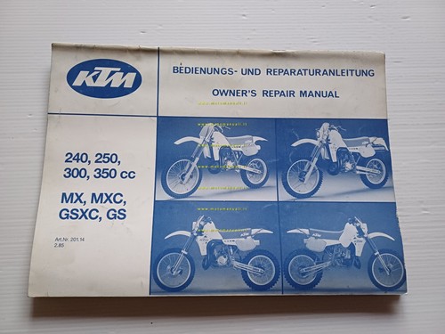 KTM 240 250 300 350 MX MXC GS GSXC 1985 …