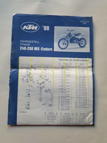 KTM 240-250 MX-Enduro 1989 catalogo ricambi TELAIO originale spare parts …