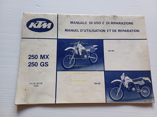 KTM 250 MX - 250 GS Enduro 1983-84 manuale uso …