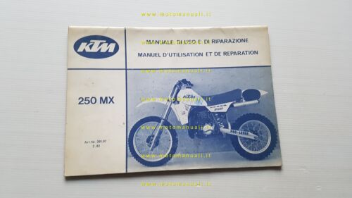 KTM 250 MX 1983 manuale uso / officina originale italiano