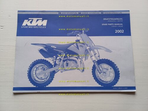 KTM 50 Mini-Junior-Senior Adventure 2002 catalogo ricambi originale