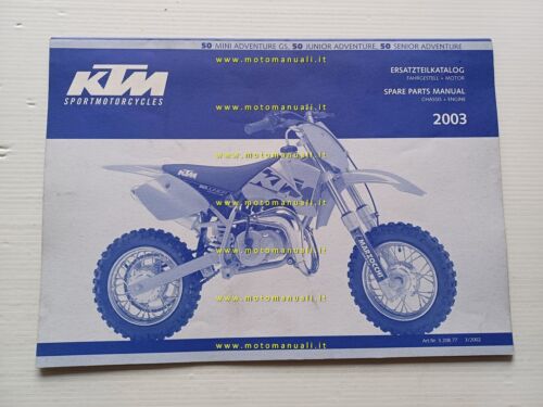 KTM 50 Mini-Junior-Senior Adventure 2003 catalogo ricambi originale