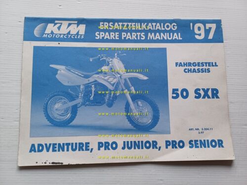 KTM 50 SXR Pro-Junior Pro-Senior Adventure 1997 catalogo ricambi TELAIO …