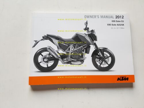 KTM Duke 690 2012 manuale uso manutenzione libretto originale inglese
