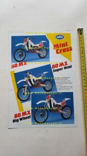 KTM modelli Cross 50 - 80 1987 depliant moto INGLESE …
