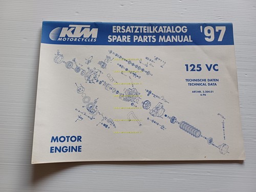 KTM MOTORE 125 VC 1997 catalogo ricambi - dati tecnici …