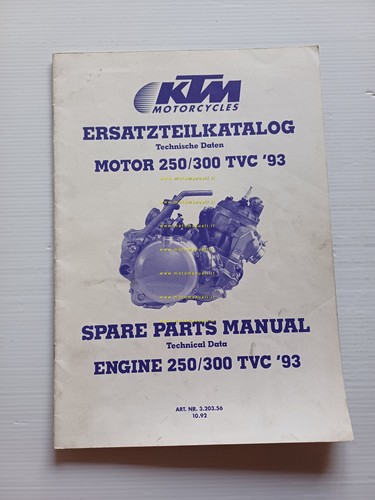 KTM MOTORE 250 - 300 TVC 1993 catalogo ricambi - …