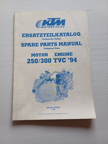KTM MOTORE 250 -300 TVC 1994 catalogo ricambi - dati …