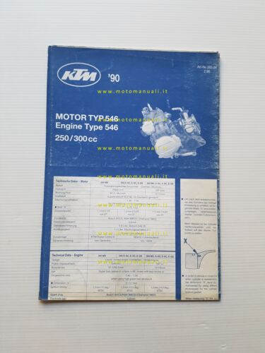 KTM MOTORE 346 250-300 1990 catalogo ricambi originale