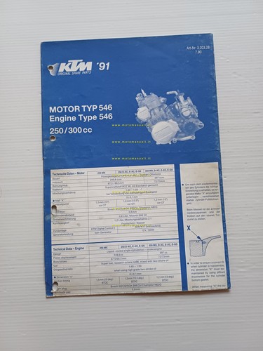 KTM MOTORE TYP 546 250 - 300 1991 catalogo ricambi …