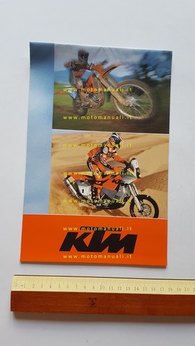 KTM produzione modelli 2003 cross enduro motard depliant poster italiano