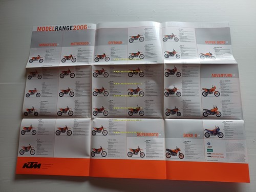 KTM produzione modelli 2006 cross enduro strada depliant poster originale