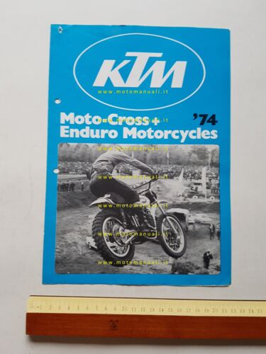 KTM produzione modelli cross enduro 1974 depliant inglese originale