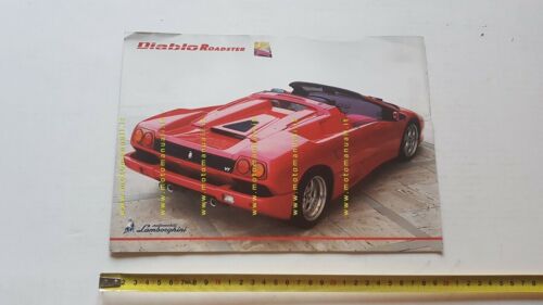 Lamborghini Diablo Roadster depliant originale auto genuine factory brochure