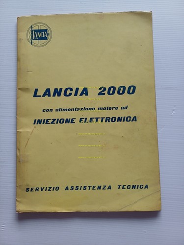 Lancia 2000 iniezione 1971 manuale officina caratter. tecniche dati riparazioni