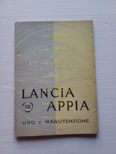 Lancia Appia 1954 manuale uso manutenzione originale italiano
