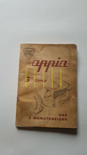 Lancia Appia 3a Serie - Convertibile Lusso 1959 Manuale Uso …