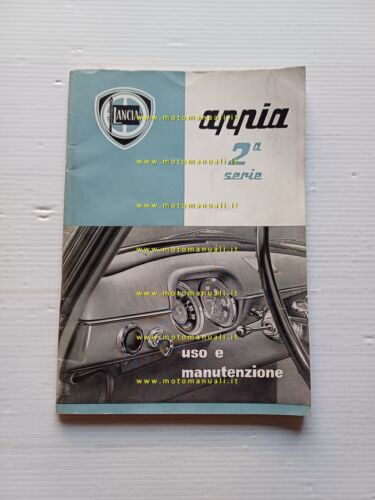 Lancia Appia II Serie 1958 manuale uso manutenzione originale italiano