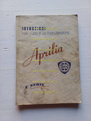 Lancia Aprilia II Serie 1951 manuale uso manutenzione originale italiano