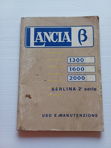 Lancia Beta berlina 1300 1600 2000 1975 manuale uso manutenzione …