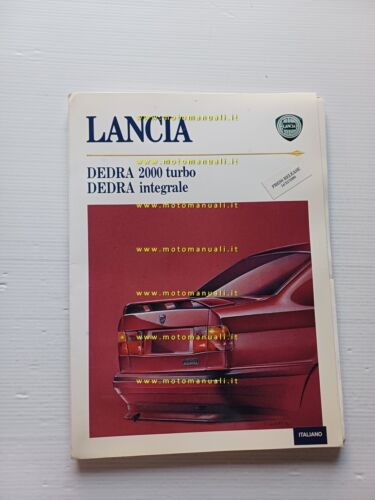 Lancia Dedra 2.0 Integrale - Dedra 2.0 Turbo 1990 cartella …