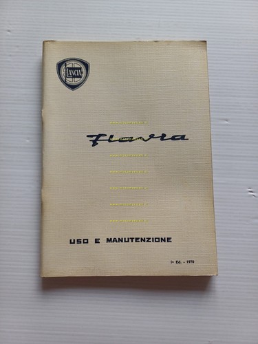 Lancia Flavia Berlina 1.8 - 2.0 1970 manuale uso manutenzione …