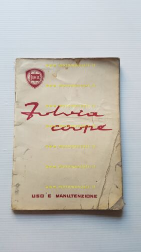 Lancia Fulvia Coupè 1965 manuale uso manutenzione libretto istruzioni originale