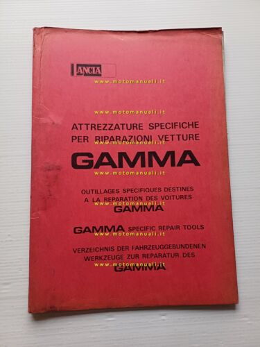 Lancia Gamma 1976 catalogo attrezzi speciali per officina originale