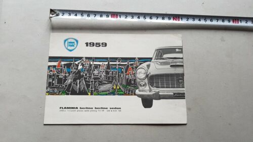 Lancia produzione modelli 1959 depliant originale auto ITALIANO brochure