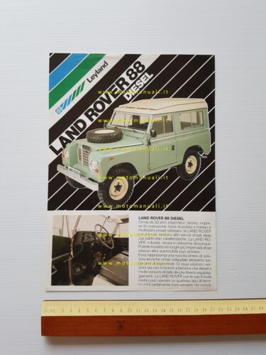 Land Rover 88 Diesel 1981 depliant pubblicitario originale