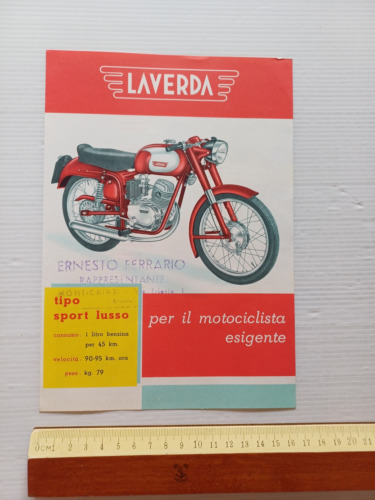 Laverda 100 Sport Lusso depliant originale italiano