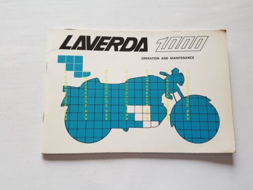 Laverda 1000 1977 manuale uso manutenzione originale INGLESE ENGLISH TEXT