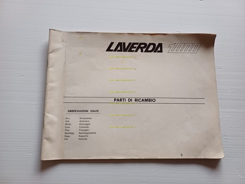 Laverda 1000 3C 1978 catalogo ricambi originale spare parts catalogue