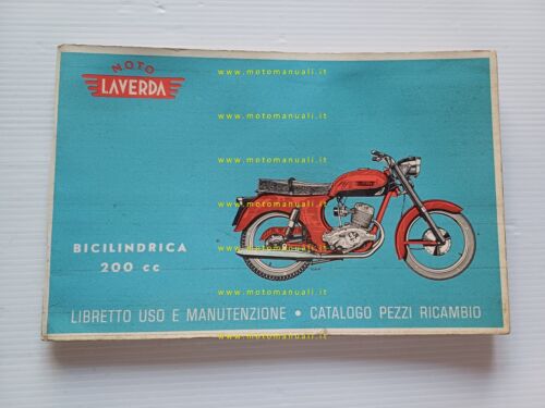 Laverda 200 1961 manuale uso + CATALOGO RICAMBI italiano originale