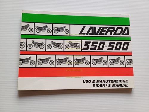 Laverda 350 - 500 manuale uso manutenzione libretto istruzioni originale