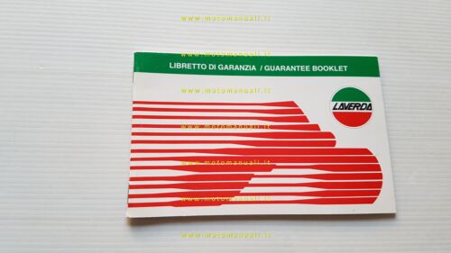Laverda modelli anni '90 libretto tagliandi garanzia originale