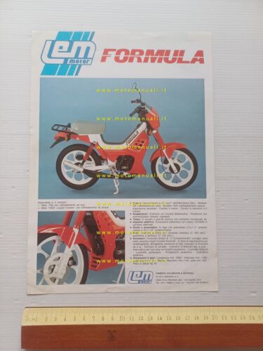 LEM 50 Formula tubone - XR 50 Minicross 1986 depliant …