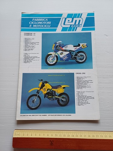 LEM produzione minimoto ciclomotori anni 90 depliant italiano originale