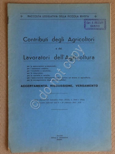 Libretto - Contributi degli Agricoltori e Lavoratori Agricoltura - G.U. …