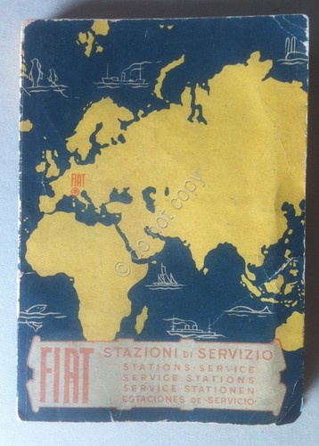 Libretto - Fiat Stazioni di servizio - XCII Edizione 1962 …