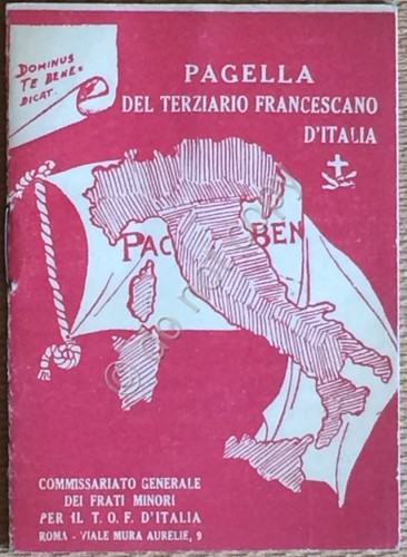 Libretto - Pagella del Terziario Francescano d'Italia - Milano 1943
