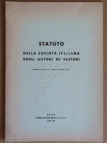 Libretto - Statuto Società Italiana degli Autori ed Editori - …