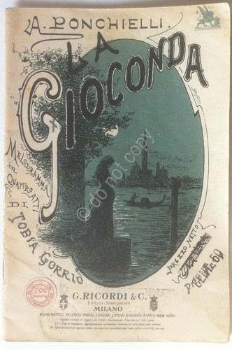 Libretto Opera - Ponchielli - La Gioconda - Ricordi 1919
