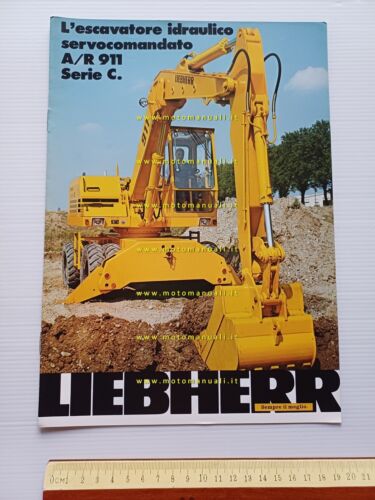 Liebherr A-R 911 serie C escavatore idraulico 1977 depliant italiano …