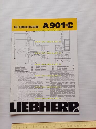 Liebherr escavatore A 901 C 1976 scheda tecnica depliant italiano …